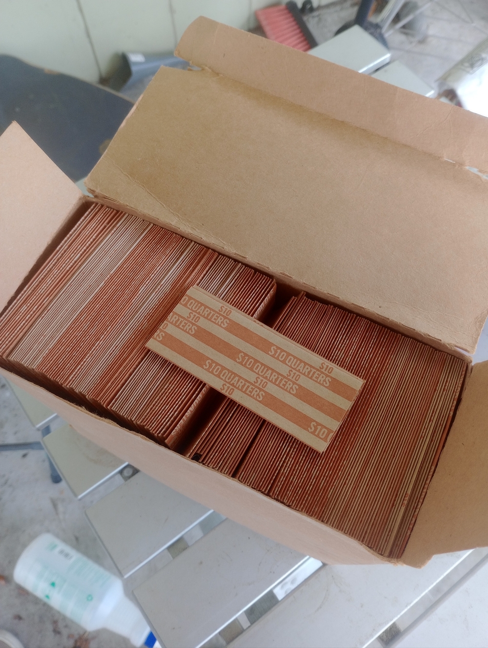 Bank Coin Paper Quarter Rolls - Brown Kraft